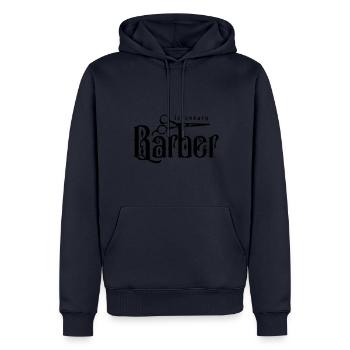 legendary barber - Männer Premium Bio Hoodie - Navy - Vorne - Nico (187cm)