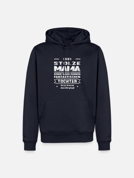 Ich bin Stolze Mama - Männer Premium Bio Hoodie - Navy