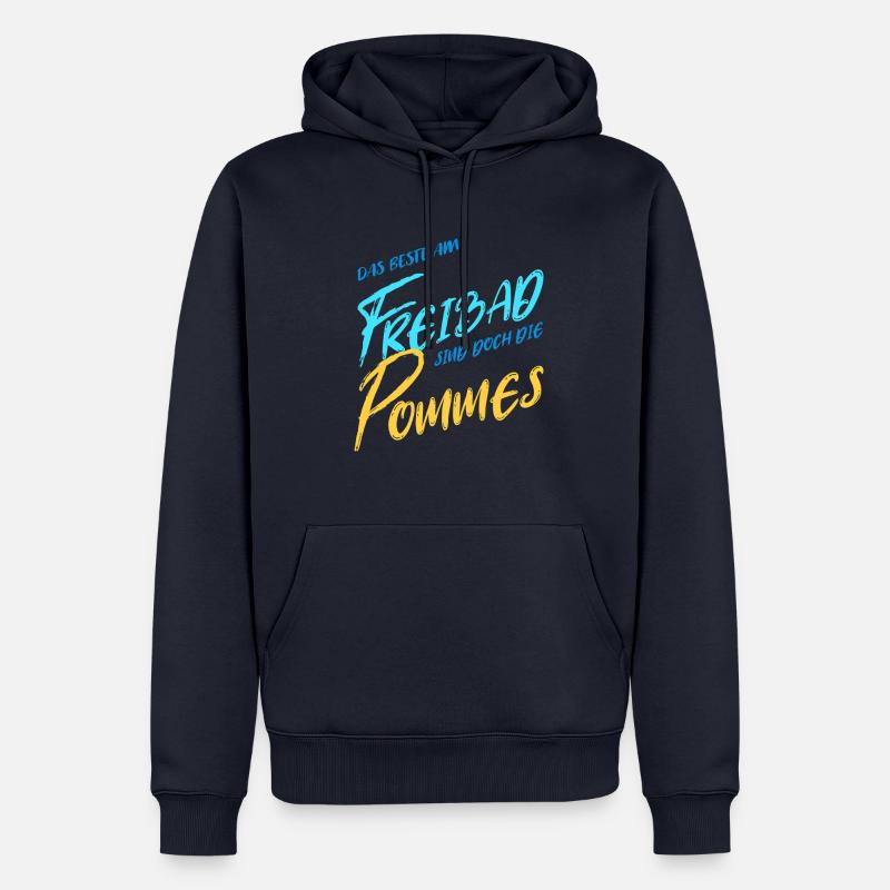 das Beste am Freibad - Männer Premium Bio Hoodie - Navy