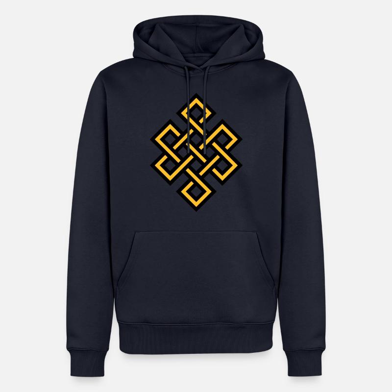 Knotenmuster - Männer Premium Bio Hoodie - Navy