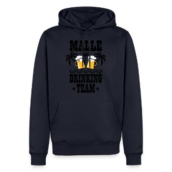 08 Malle Drinking Team Beer Mass Bier Party - Männer Premium Bio Hoodie - Navy - Vorne - Nico (187cm)