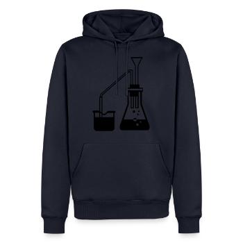 Chemie Experiment Geschenkidee Substanz mischen - Sweat à capuche Premium bio Homme - bleu marine - Devant - Nico (187cm)