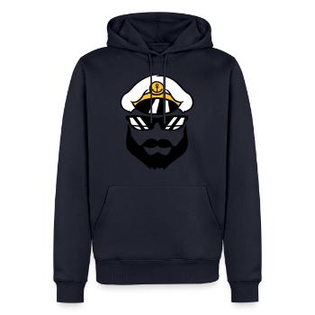 kapitaen muetze matrose seemann schiff crew team s - Männer Premium Bio Hoodie - Navy - Vorne - Nico (187cm)