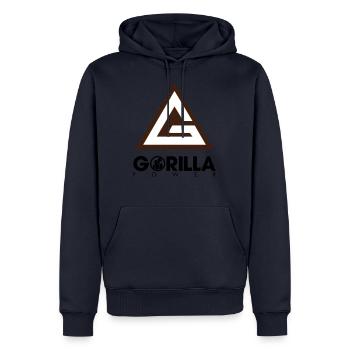 G wie Gorilla Power - Männer Premium Bio Hoodie - Navy - Vorne - Nico (187cm)