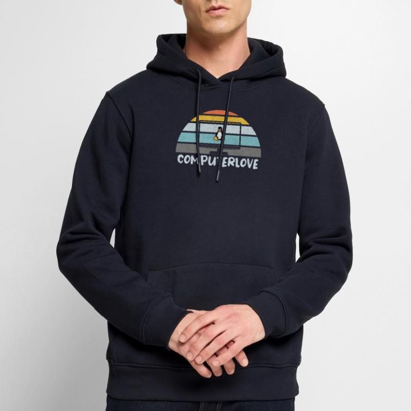 LINUX PINGUIN PROGRAMMIERER TUX PC COMPUTERLOVE Männer Premium Bio Hoodie