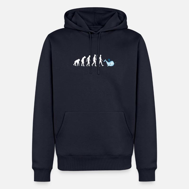 Wal Meerestiere Geschenk - Männer Premium Bio Hoodie - Navy