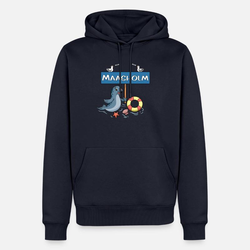 Moin Moin - Gemeinde Maasholm - Männer Premium Bio Hoodie - Navy