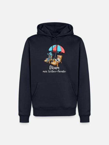 Wellness-Paradies Seebad Büsum - Männer Premium Bio Hoodie - Navy