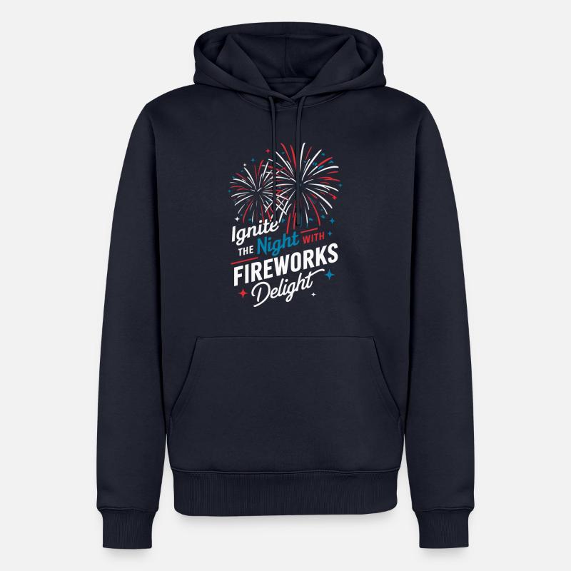 Pyrotechnie Feux d’artifice Pyrotechnie - Sweat à capuche Premium bio Homme - bleu marine