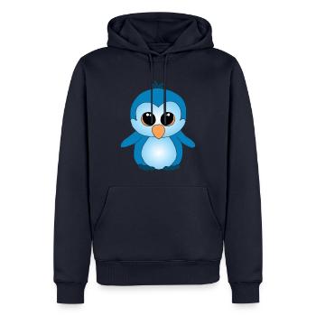 Süßer kleiner Pinguin - Männer Premium Bio Hoodie - Navy - Vorne - Nico (187cm)