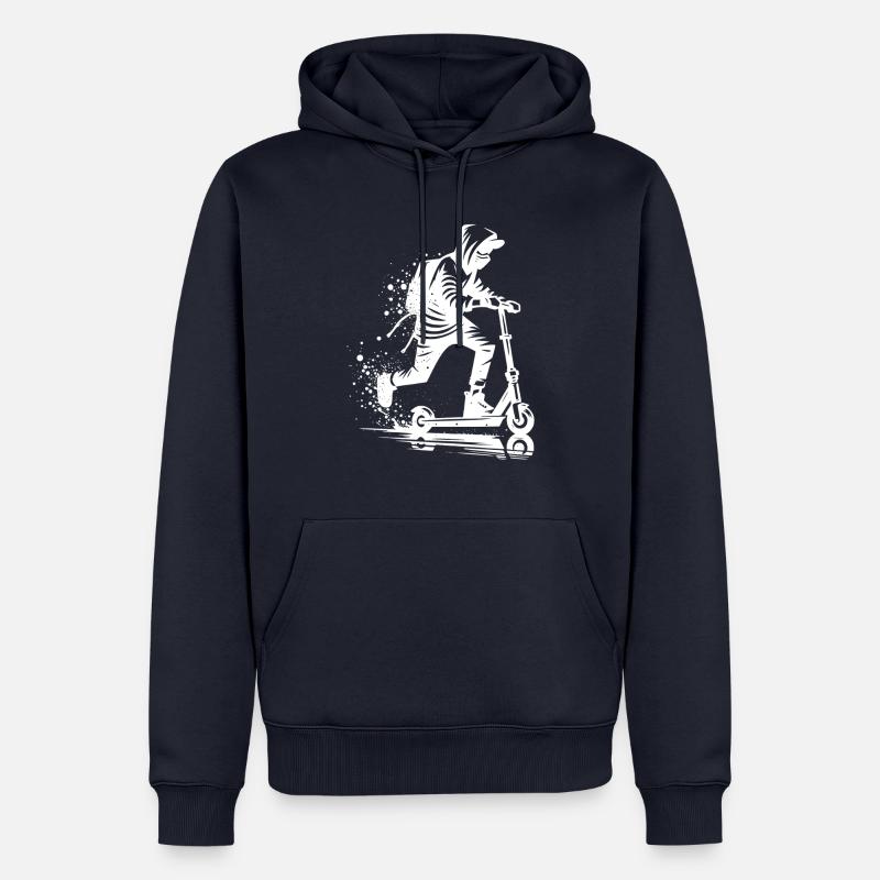 Conception de scooter - Sweat à capuche Premium bio Homme - bleu marine