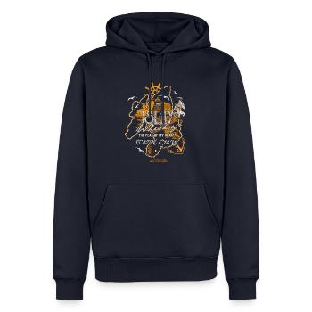 Whisky From Islay Peat Of My Heart - Männer Premium Bio Hoodie - Navy - Vorne - Nico (187cm)