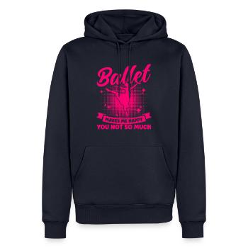 Ballerine Ballet Dancer Ballet Girls - Sweat à capuche Premium bio Homme - bleu marine - Devant - Nico (187cm)