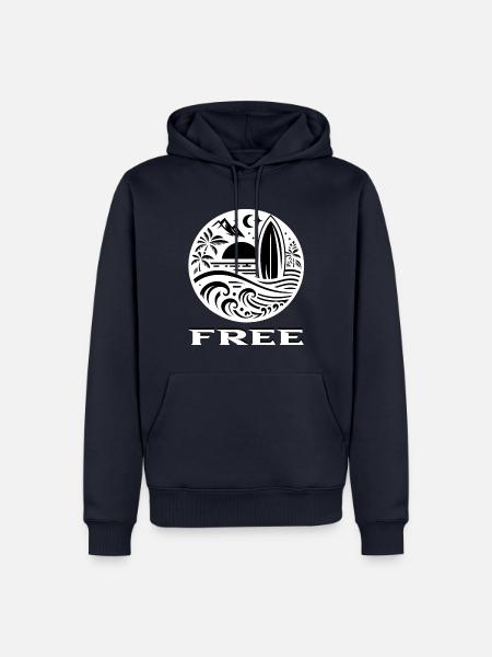 Surf - Männer Premium Bio Hoodie - Navy