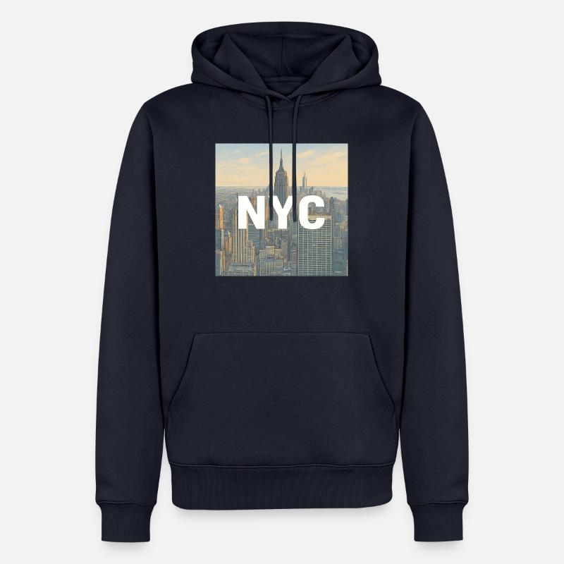 A469D39E 9820 4F39 8F2C D07271D96FF0 - Sweat à capuche Premium bio Homme - bleu marine