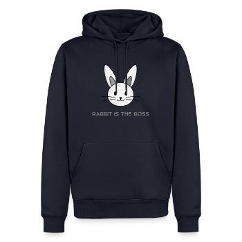 T-Shirt für den Chef :) - Männer Premium Bio Hoodie - Navy - Vorne - Nico (187cm)