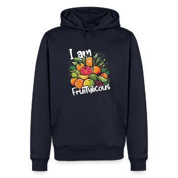 Fruity Licious: A Fruity Statement - Männer Premium Bio Hoodie - Navy - Vorne - Nico (187cm)