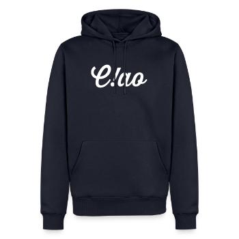 Ciao - Men’s Premium Organic Hoodie - navy - Front - Nico (187cm)