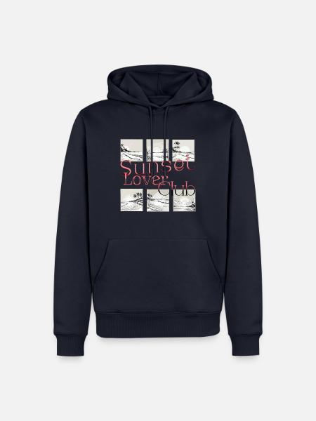 sunset lover club - Männer Premium Bio Hoodie - Navy