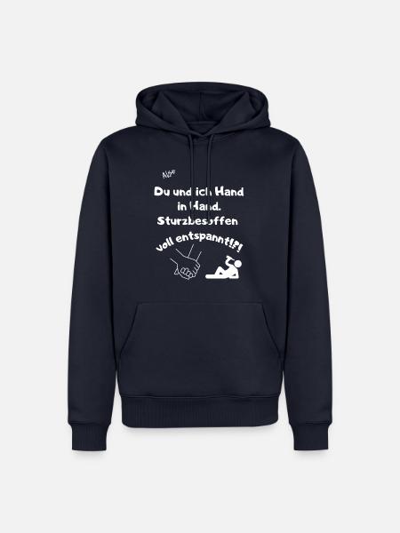 Hand in Hand - Männer Premium Bio Hoodie - Navy