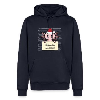 Es eskaliert eh lustige Weihnachten Axolotl - Männer Premium Bio Hoodie - Navy - Vorne - Nico (187cm)