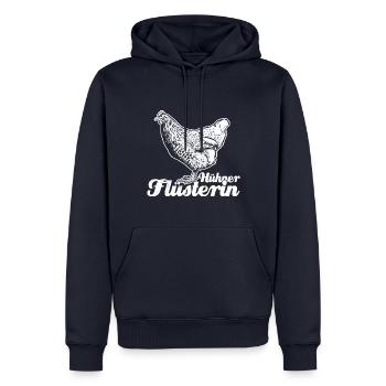 Hühner Flüsterin - Huhn - Hühnerfan - Männer Premium Bio Hoodie - Navy - Vorne - Nico (187cm)