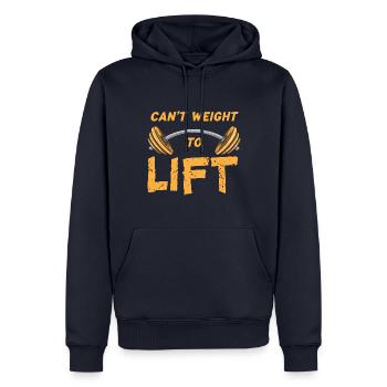 Impossible de soulever des poids pour soulever de l’haltérophilie amusante - Sweat à capuche Premium bio Homme - bleu marine - Devant - Nico (187cm)