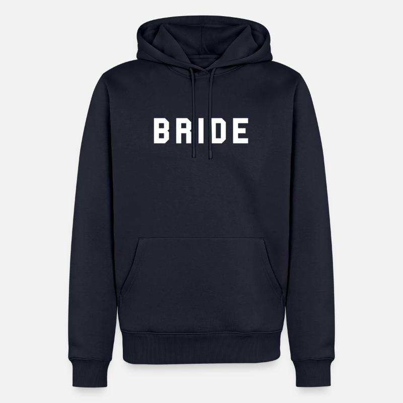 BRIDE College Design Blanc - Sweat à capuche Premium bio Homme - bleu marine