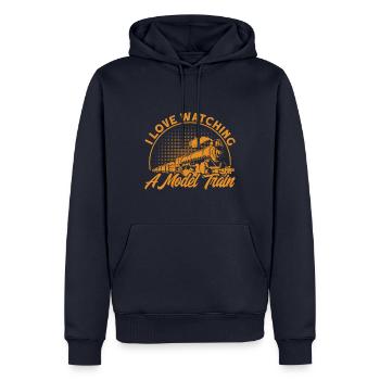 Trains Train Driver Locomotive Gift - Men’s Premium Organic Hoodie - navy - Front - Nico (187cm)