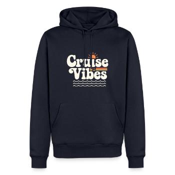 Cruise Vibes | Perfekt für Kreuzfahrtfans - Männer Premium Bio Hoodie - Navy - Vorne - Nico (187cm)