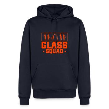 Souffleurs de verre Souffleurs de verre Souffleurs de verre Cadeau - Sweat à capuche Premium bio Homme - bleu marine - Devant - Nico (187cm)
