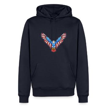 American Bald Eagle American 4. - Men’s Premium Organic Hoodie - navy - Front - Nico (187cm)
