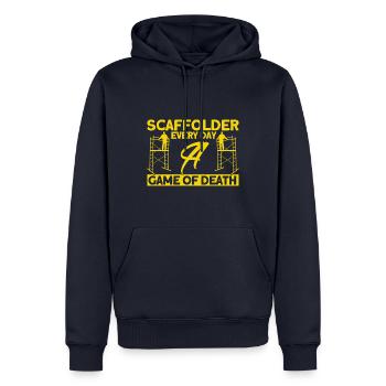 Scaffolding Scaffolding Scaffolding Scaffolding Builder Gift - Men’s Premium Organic Hoodie - navy - Front - Nico (187cm)