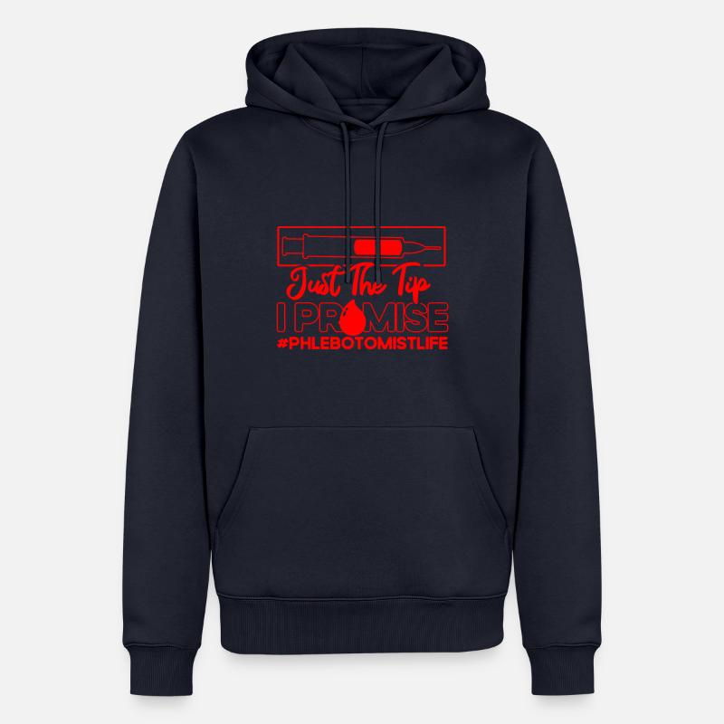 Phlébotomiste Phlébotomiste Tech Phlébotomie Geschen - Sweat à capuche Premium bio Homme - bleu marine