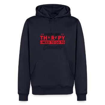 Drapeau canadien Cadeau racines canadiennes - Sweat à capuche Premium bio Homme - bleu marine - Devant - Nico (187cm)