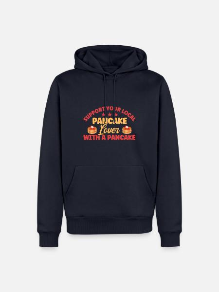 Fluffiger Flachkuchen Pfannkuchen Liebhaber Pfannk - Männer Premium Bio Hoodie - Navy