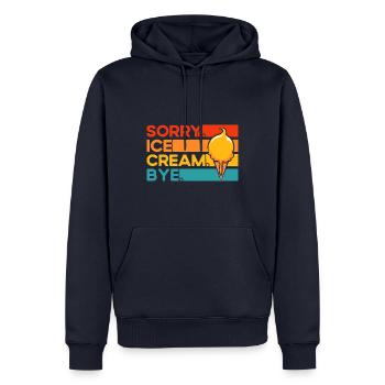 Désolé Ice Cream Bye Bye Ice Cream Gift - Sweat à capuche Premium bio Homme - bleu marine - Devant - Nico (187cm)