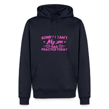 Football Football Mama Mother Gift - Sweat à capuche Premium bio Homme - bleu marine - Devant - Nico (187cm)