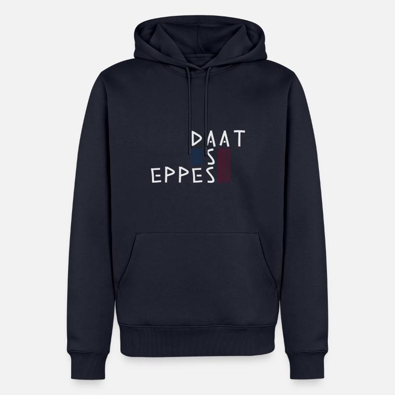 DAAT ASS EPPES - Männer Premium Bio Hoodie - Navy