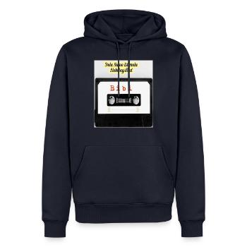 Bibi - Männer Premium Bio Hoodie - Navy - Vorne - Nico (187cm)