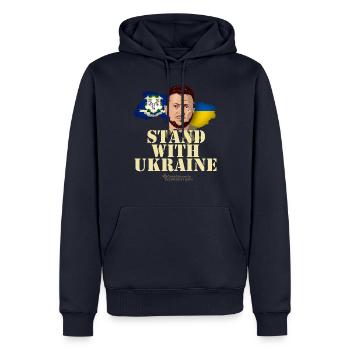 ukraine connecticut - Männer Premium Bio Hoodie - Navy - Vorne - Nico (187cm)
