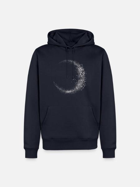 Halbmond Design - Männer Premium Bio Hoodie - Navy