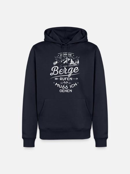 Berge Wandern Klettern - Männer Premium Bio Hoodie - Navy
