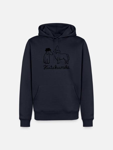 Hütehunde Hunde mit Hut - Männer Premium Bio Hoodie - Navy