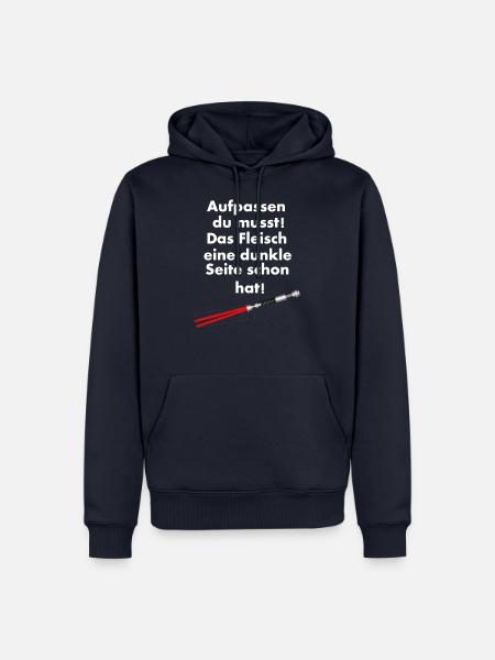 Lustiger Grillspruch, Kochschürze Männer/ Frauen - Männer Premium Bio Hoodie - Navy