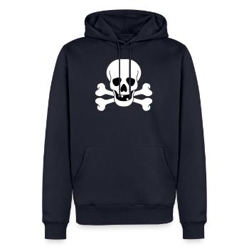 Skull - Men’s Premium Organic Hoodie - navy - Front - Nico (187cm)