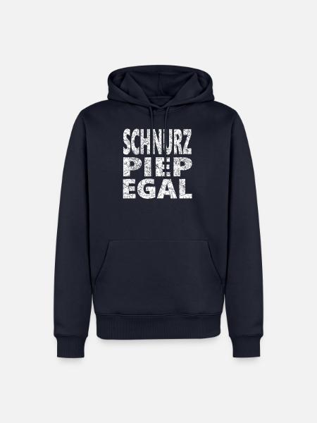 SCHNURZ PIEP EGAL - Männer Premium Bio Hoodie - Navy