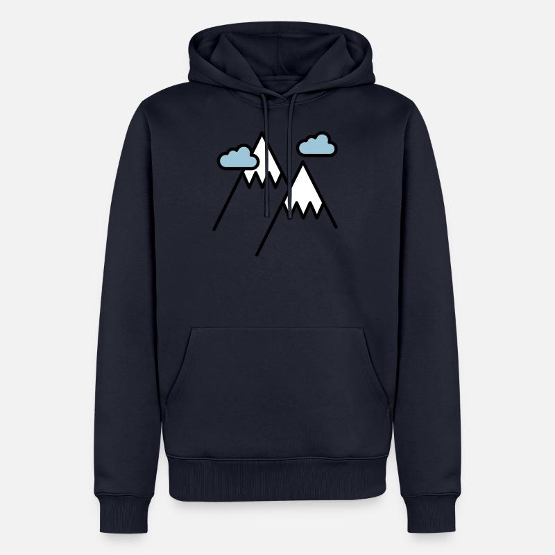 Der Berg ruft - Männer Premium Bio Hoodie - Navy