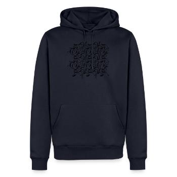 Plantas pattern - Men’s Premium Organic Hoodie - navy - Front - Nico (187cm)