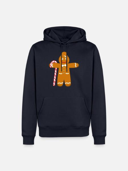 Lebkuchenmann geht wandern - Männer Premium Bio Hoodie - Navy